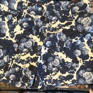 The Limited Navy and White Floral Print Shorts